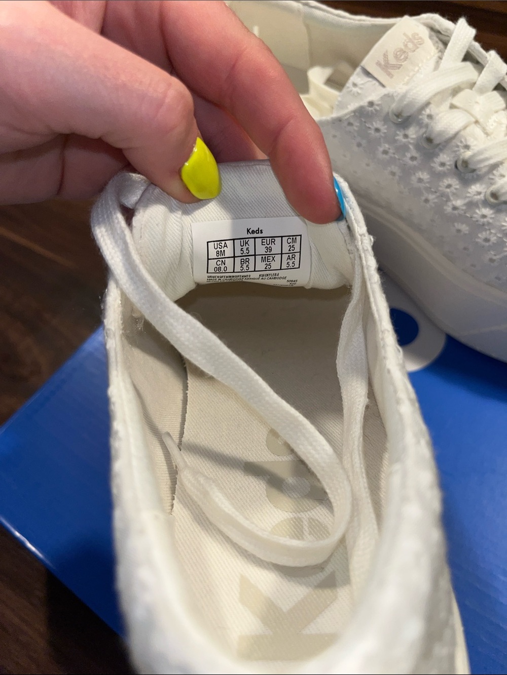 Keds Women’s Platform Eyelet Sneakers - White - Picture 7 of 7